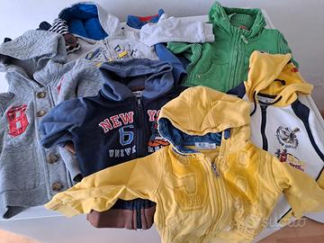 lotto 10 felpe dai 12 ai 24 mesi