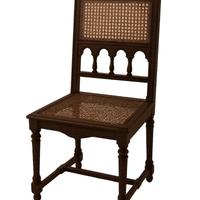 Sedie antiche in legno e paglia di Vienna