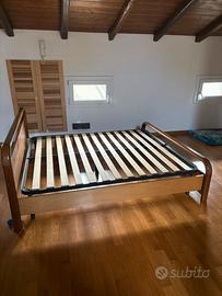 Rete a doghe e bandoni letto matrimoniale