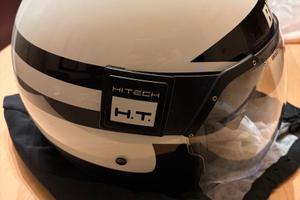 Casco Jet in Fibra Blauer HT POD Stripes B/N Tg M