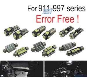 KIT 12 LAMPADE LED INTERNE PER PORSCHE 911 997 CAR