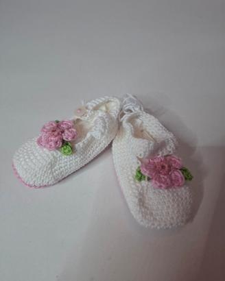 Scarpine cotone neonata