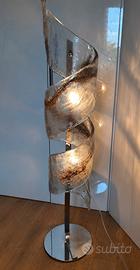 Spirale Mazzega anni 70 vetro Murano lampada terra