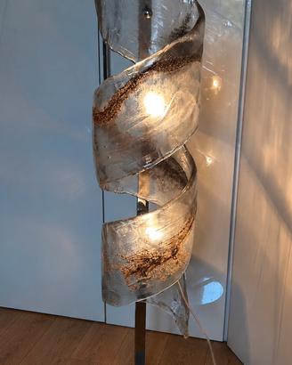 Spirale Mazzega anni 70 vetro Murano lampada terra