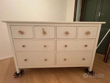 Cassettiera con 8 cassetti, Colore Bianco