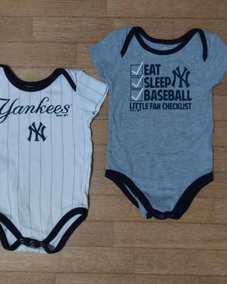 Set 2 body neonato NY Yankees - 18M