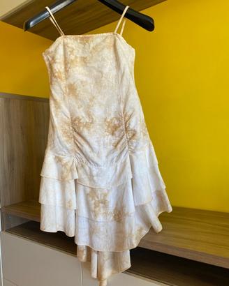 Vestito con balze in cotone taglia s