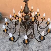 Lampadario vintage chandelier 18 lampadine