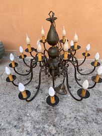 Lampadario vintage chandelier 18 lampadine
