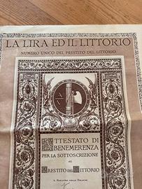 La lira ed il littorio  Edizione unica 1927