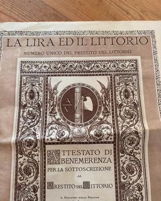 La lira ed il littorio  Edizione unica 1927