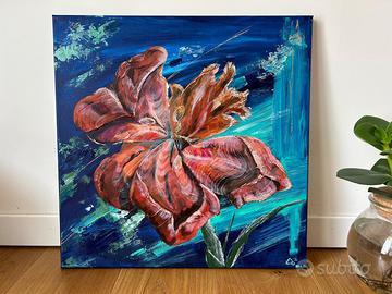 Quadro dipinto a mano “Abstract flower”