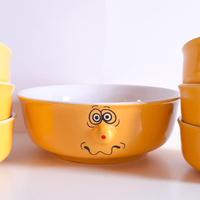 Set di 6 ciotole funny face giallo