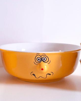 Set di 6 ciotole funny face giallo