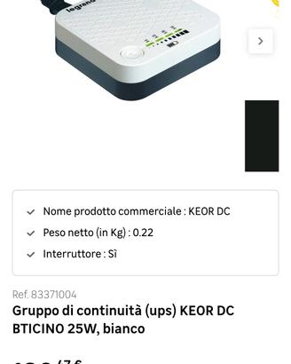 Legrand Keor DC UPS per Modem/Router