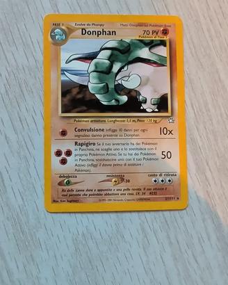 Carta Pokemon tcg set neo genesis Donphan Ita rara