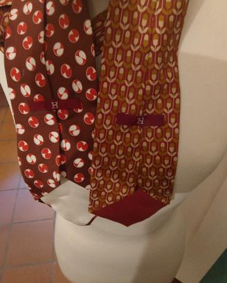 bellissime cravatte in seta anni 70 Hermès