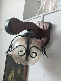 Lanterne-applique in legno d'epoca 