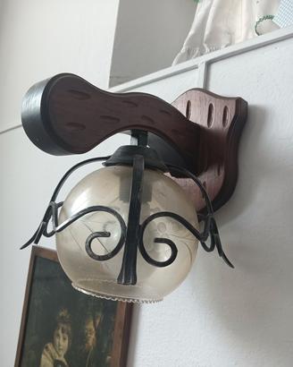 Lanterne-applique in legno d'epoca 