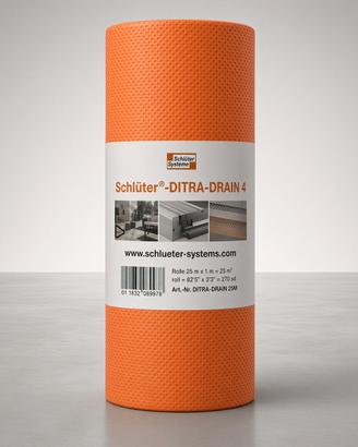 Schlüter DITRA-DRAIN 4 – rotolo 25 m² – 200 €