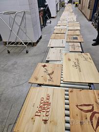 5 pannelli cassa legno vino