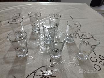 8 bicchierini in vetro per caffè o liquore Lollo