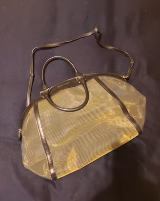 emporio armani borsa pelle e nylon 