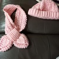 berretta e sciarpa bambina uncinetto