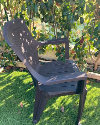 6 Sedie marroni da giardino