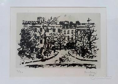 Litografia "Parigi" di Orfeo Tamburi