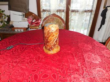 Lampada tronco in legno