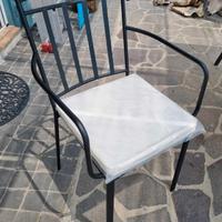 Sedie in Ferro Battuto Impilabili Antracite Bianco