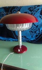 LAMPADA TAVOLO ANNI 60 cristallo acciaio