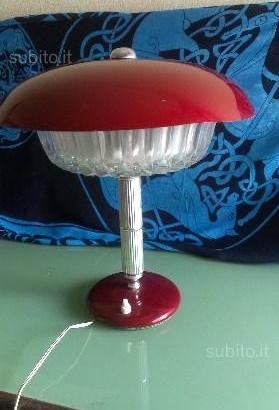LAMPADA TAVOLO ANNI 60 cristallo acciaio