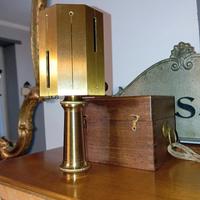 antico squadro agrimensorio primi del 900 +scatola