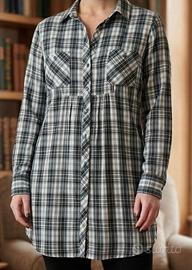 Camicia lunga a quadri