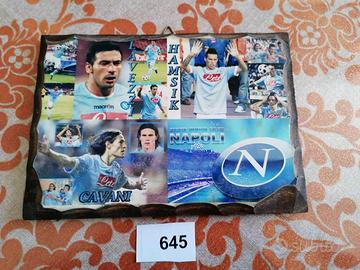 Quadretto in legno Napoli Cavani Hamsik Lavezzi