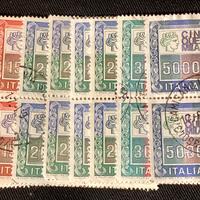 10 QUARTINE TIMBRATE ALTI VALORI Serie Alti Valori