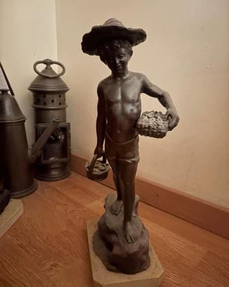coppia di fanciulli in stile ottocentesco