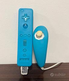WII Telecomando Blu e Nunchuk Bianco Nintendo WII