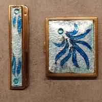 Set Vintage - Porta Cipria e pettine anni '50/'60