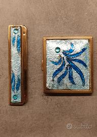 Set Vintage - Porta Cipria e pettine anni '50/'60