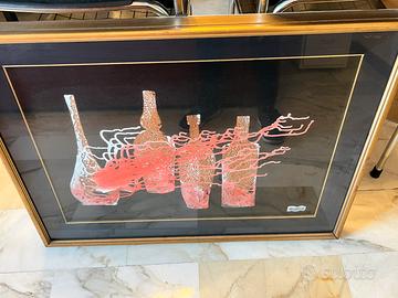 Quadro vintage anno 1969 boffiglie serigrafia