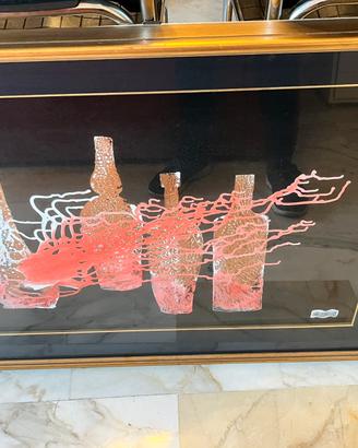 Quadro vintage anno 1969 boffiglie serigrafia