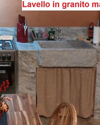 Lavello lavandino in pietra granito 70/80 cm 2