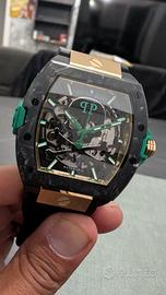 Philipp Plein Skeleton verde oro. Nuovo.