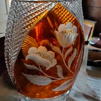 vaso in cristallo di boemia