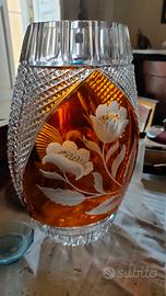 vaso in cristallo di boemia