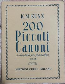 K.M.KUNZ 200 PICCOLI CANONI PIANOFORTE