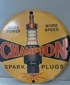 Insegna pubblicitaria Champion Spark vintage usa